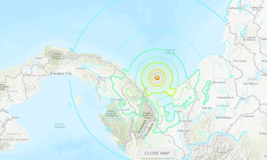 Se registra sismo de 6.6 grados cerca de Puerto Obaldía