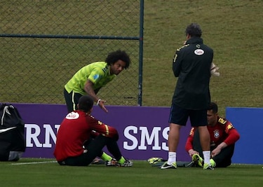 Marcelo se incorpora y Brasil entrena con todos los convocados