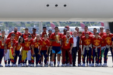La selección española llega a Madrid con la Copa para vivir una fiesta inolvidable