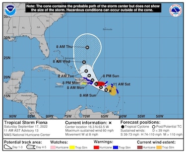 Puerto Rico y República Dominicana declaran el estado de emergencia por la tormenta tropical ‘Fiona’