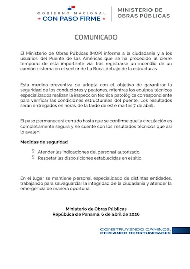 Tras controlar incendio, vuelven a cerrar el puente de las Américas