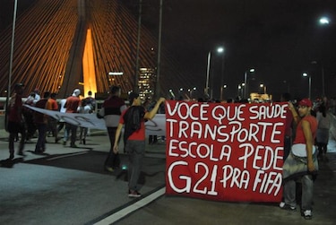 Sin Techo amenazan 'parar Sao Paulo' en la apertura del Mundial