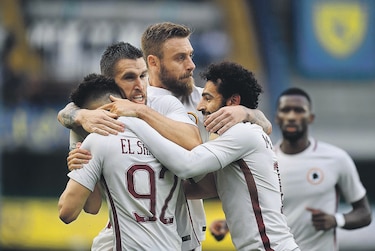 Roma, a un punto de la Juve
