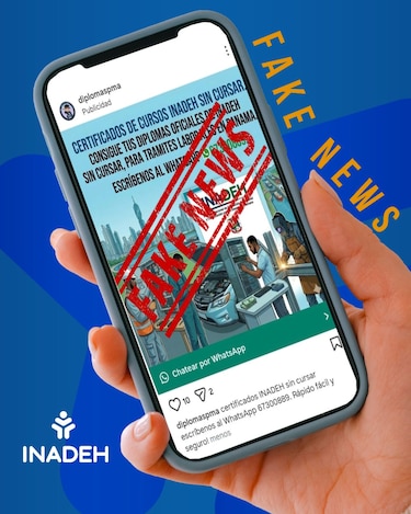Inadeh alerta sobre estafa que ofrece certificados y diplomas a cambio de dinero