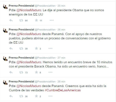 Barack Obama y Nicolás Maduro se reúnen en la Cumbre de las Américas