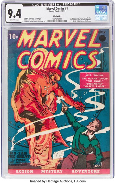 Un cómic de Marvel se subasta en $1.26 millones; en 1939 costó 10 centavos