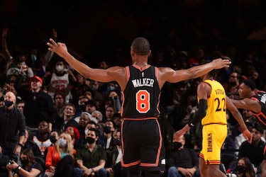 Kemba Walker logra primer triple doble navideño de Knicks en triunfo ante Hawks