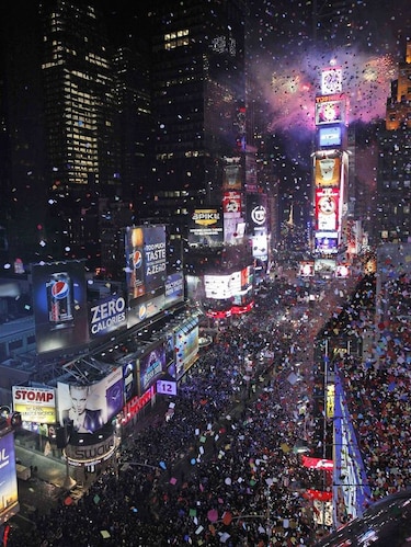 Times Square, listo para fin de año con caros menús y medidas de seguridad