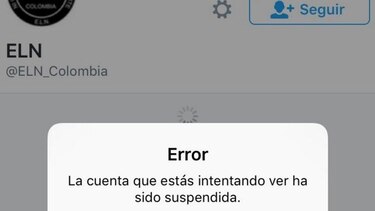 Twitter suspende cuenta de guerrilla ELN tras su anuncio de paro armado en Colombia