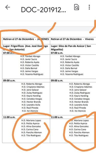 Mayín Correa revela lista de diputados que habrían recibido jamones y víveres