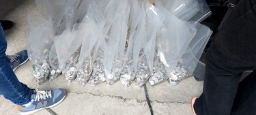 El segundo lote de monedas ‘martinellis’ falsas estaba camuflado entre materiales de cobre