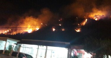 Bomberos controlan fuego forestal en Villa Lucre