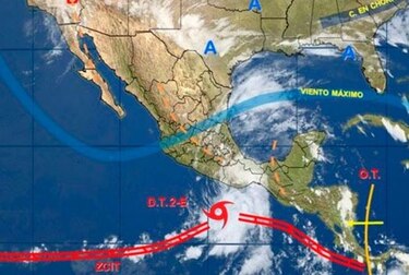 Se forma depresión tropical en el Pacífico mexicano