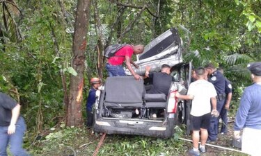 Loma Cová: Vuelco de busito pirata deja dos muertos y 16 heridos