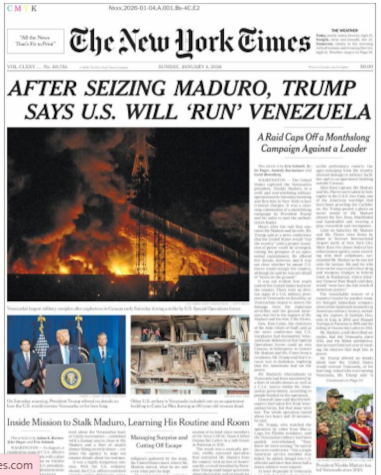 La foto de Nicolás Maduro esposado recorre el mundo tras su captura por Estados Unidos