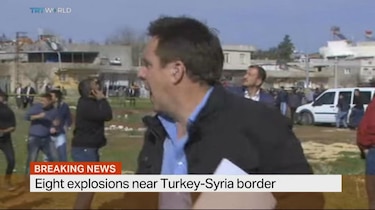 Video: Misil del Estado Islámico explota detrás de periodista durante programa en vivo en Turquía
