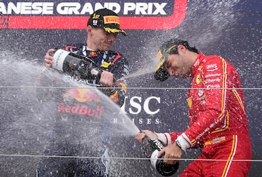 Verstappen gana en Suzuka por delante de Checo Pérez y de Sainz