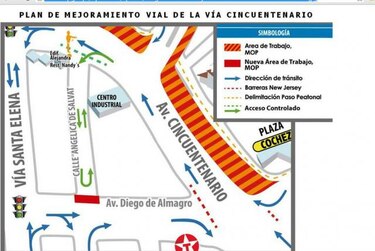 MOP anuncia trabajos en vía Cincuentenario a partir de hoy