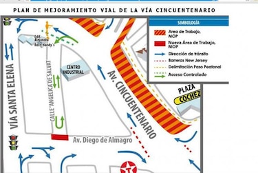 MOP anuncia trabajos en vía Cincuentenario a partir de hoy
