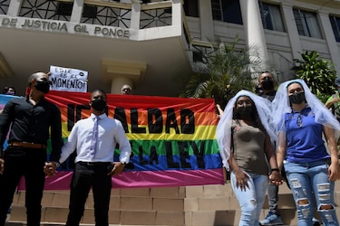 ‘Igualdad ante la ley’, la protesta de la comunidad LGTBIQ+ en la Corte Suprema