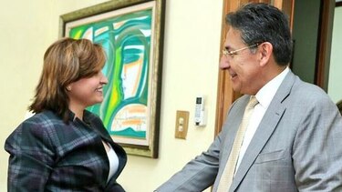 Procuradora Kenia Porcell  y el fiscal general de Colombia formalizan acuerdo de cooperación