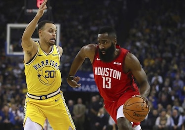 Harden le gana el duelo a Curry en triunfo de Rockets sobre Warriors