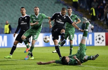 Real Madrid sufre para derrotar al modesto Ludogorets en Bulgaria