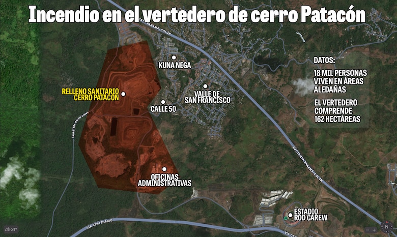 Relleno sanitario de cerro Patacón: contrato exprés en medio del humo tóxico