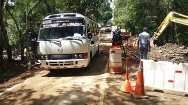 Habilitan un paño de vía afectada en la provincia de Los Santos