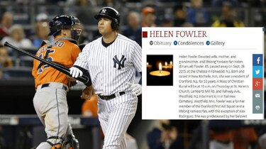 Fanática de los Yankees dejó claro en obituario su rechazo a Alex Rodríguez