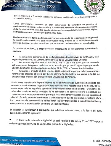 Rechazan iniciativa de ley que permitiría la reelección indefinida en la rectoría de la Unachi