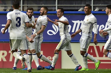 Real Madrid gana 4-1 al Eibar con goles de Benzema, James y Asensio