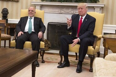 Donald Trump recibe al primer ministro de Irak y expresa su decisión de acabar con el Estado Islámico