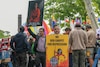 Opositores venezolanos protestan en rechazo a la participación de Delcy Rodríguez ante ONU