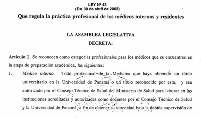 ¿Crisis del internado o exceso de graduados en Medicina en Panamá?