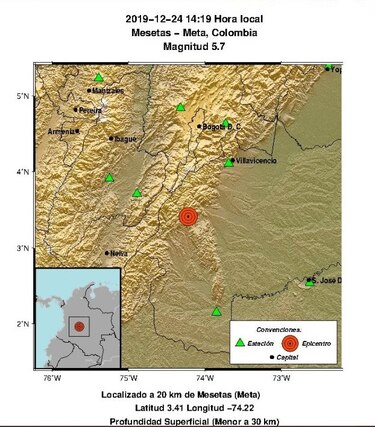Un sismo de magnitud 6 sacude el centro de Colombia