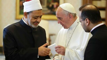 Reunión histórica del Papa con el gran imán Ahmed al Tayeb