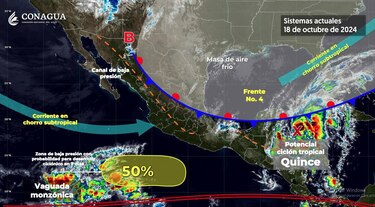 México reporta la formación del ciclón tropical Quince en el Caribe y entrará a tierra este sábado