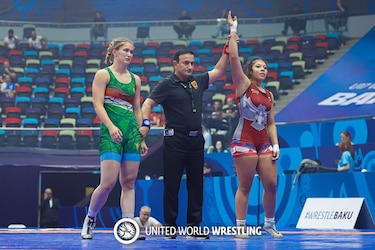 Aisha Williams gana la medalla de  bronce en el Mundial U-17 de Lucha