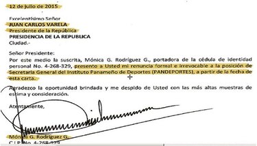 Varela acepta renuncia de jefa en Pandeportes