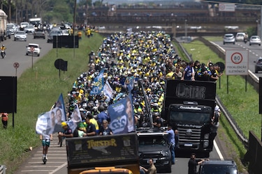 El bolsonarismo saca músculo con una marcha de miles de motos antes de las elecciones