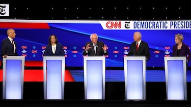 El debate demócrata se centra en ataques contra Donald Trump y críticas a Elizabeth Warren