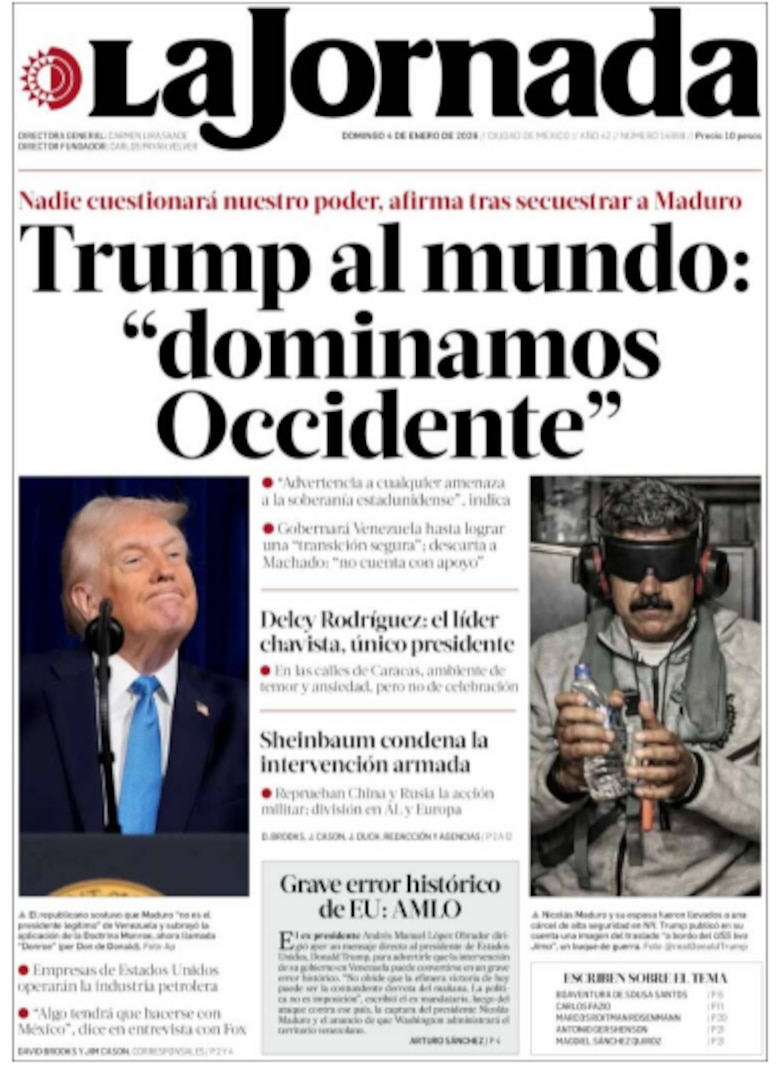 La foto de Nicolás Maduro esposado recorre el mundo tras su captura por Estados Unidos