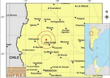 Sismos de 5.3 y 2.8 grados sacuden oeste de Argentina