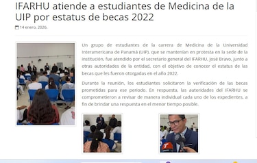 Ifarhu y becas sin contrato: estudiantes de Medicina en riesgo de perder el cuatrimestre