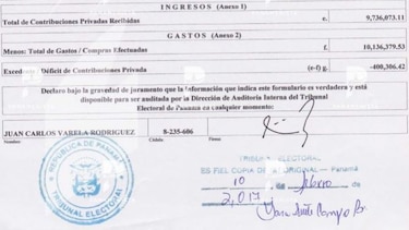 Esta es la lista de donantes de la campaña de Juan Carlos Varela hasta febrero de 2014; el resto será entregada el lunes