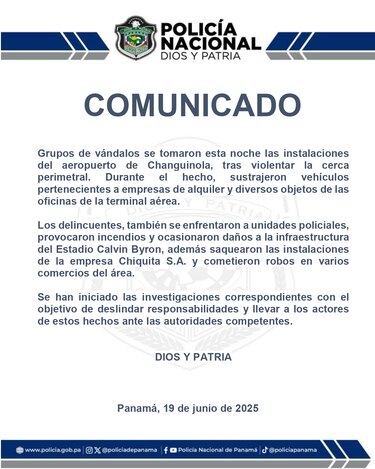 Manifestantes irrumpen en aeropuerto de Changuinola; Mulino convoca al Gabinete para este viernes