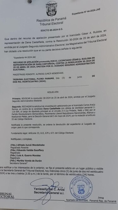 Dana Castañeda ocupará su curul en la Asamblea Nacional tras decisión del Tribunal Electoral