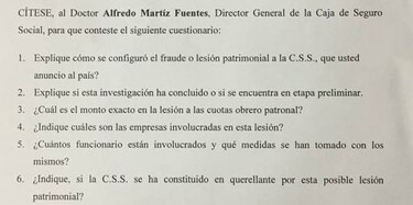 Alfredo Martiz comparece ante el pleno de la Asamblea para explicar fraude en la CSS