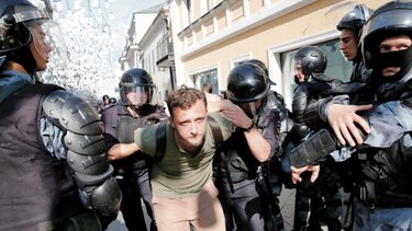 Más de mil arrestos en Moscú en una marcha opositora
